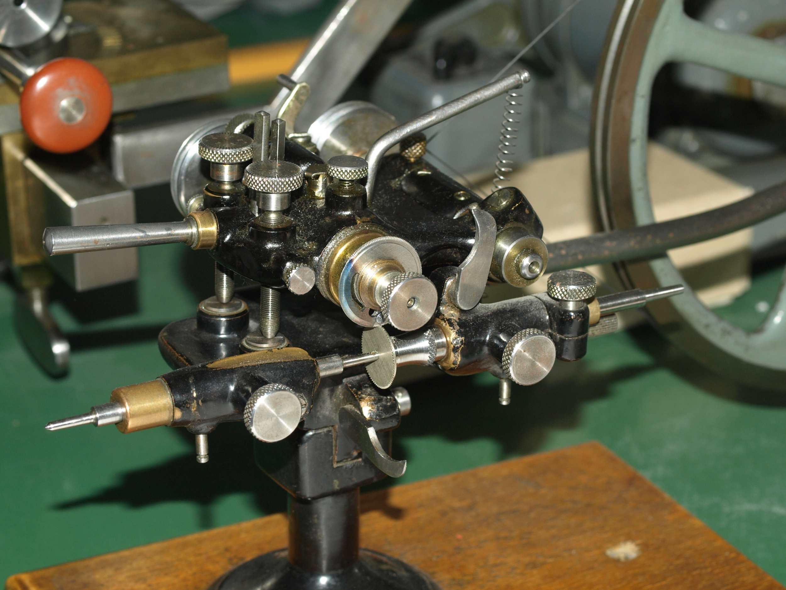 Old fashioned watchmaking lathe in the AP After Sales Service Department