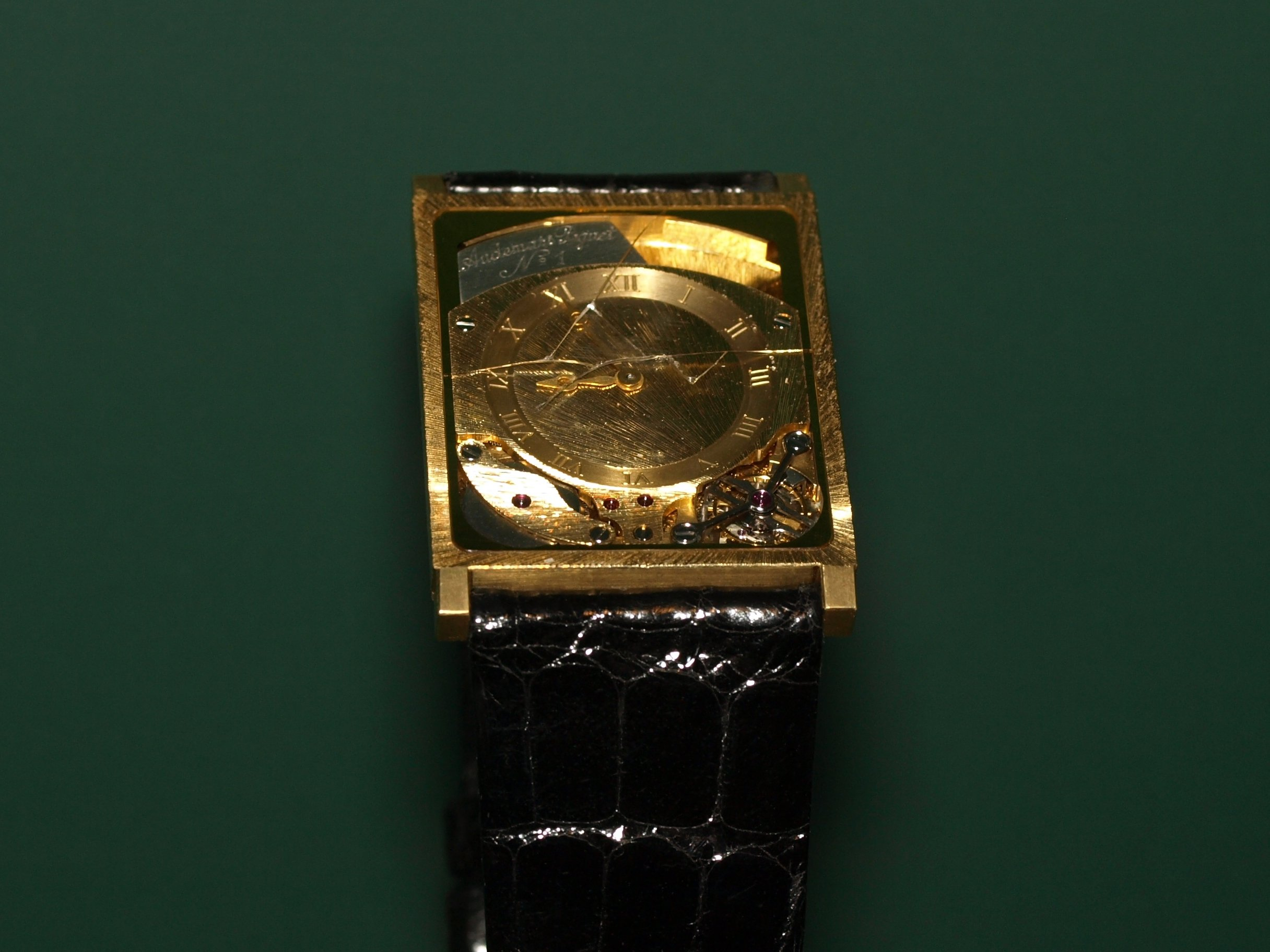 The world's first tourbillon wristwatch on display at AP Museum