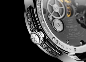 Czapek Place Vendome Platinum Engraved case flank