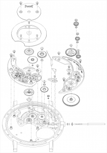 Piaget 900P caliber exploded view