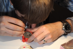Jordan Ficklin oiling watch jewel