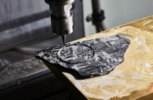 Milling tool used to cut Meteorite watch dial