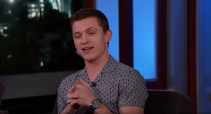 Tom Holland wore a Patek Philippe Aquanaut on Jimmy Kimmel Live