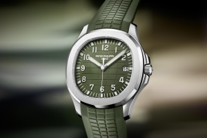 Patek Philippe Aquanaut 42mm White Gold Khaki Green 5168G Baselworld 2019