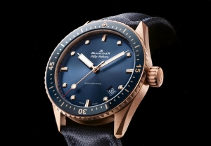 Blancpain Blue Fifty Fathoms Bathyscaphe in Sedna Gold