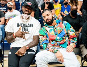 LeBron and Drake wearing Rolex Oyster Perpetual and Patek Nautilus