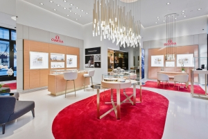 Omega boutique San Francisco 2021 wide view