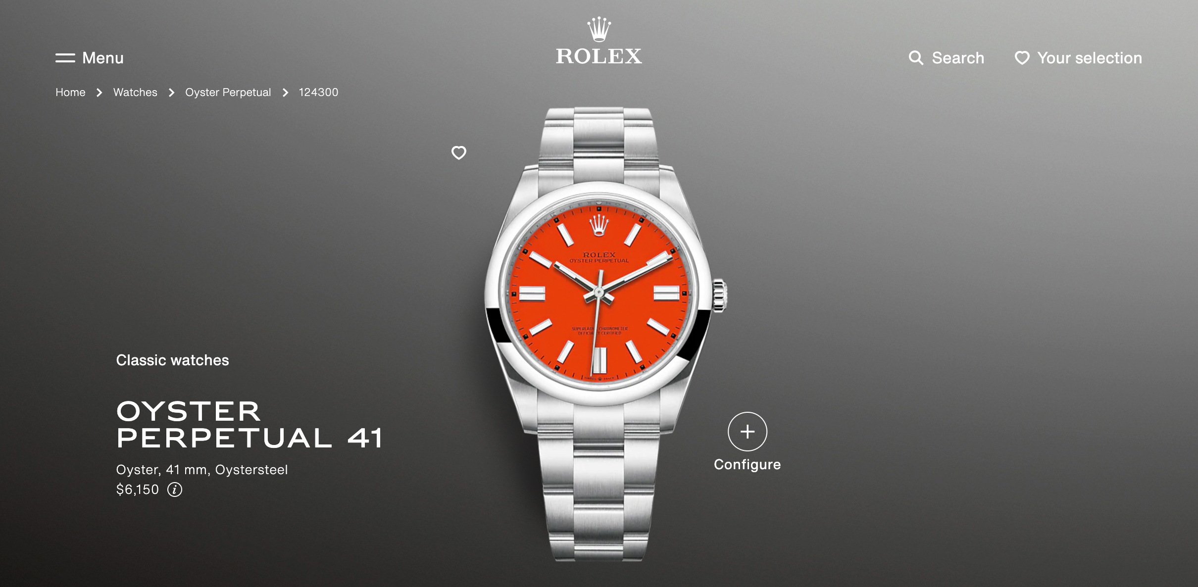 Rolex Oyster Perpetual 124300 Coral Red