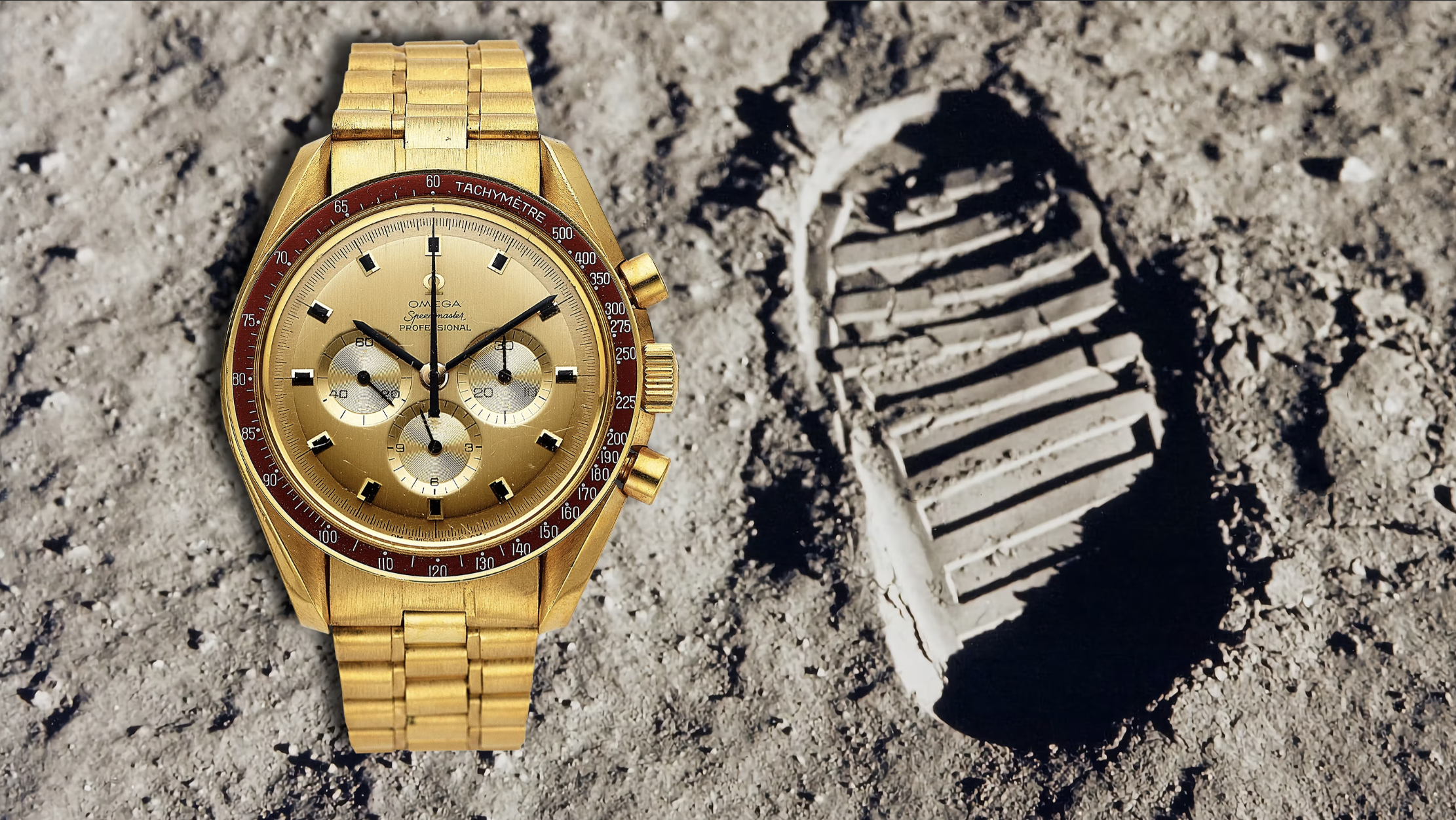 1969 Gold Omega Speedmaster Owned by Michael Collins Number 19 (Ref. 145.022 69)