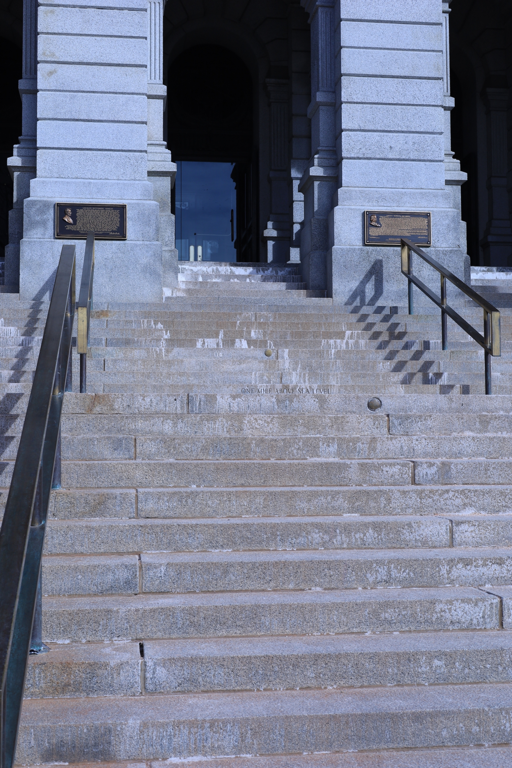 Colorado State Capital Steps 5,280 feet or One Mile Above Sea Level