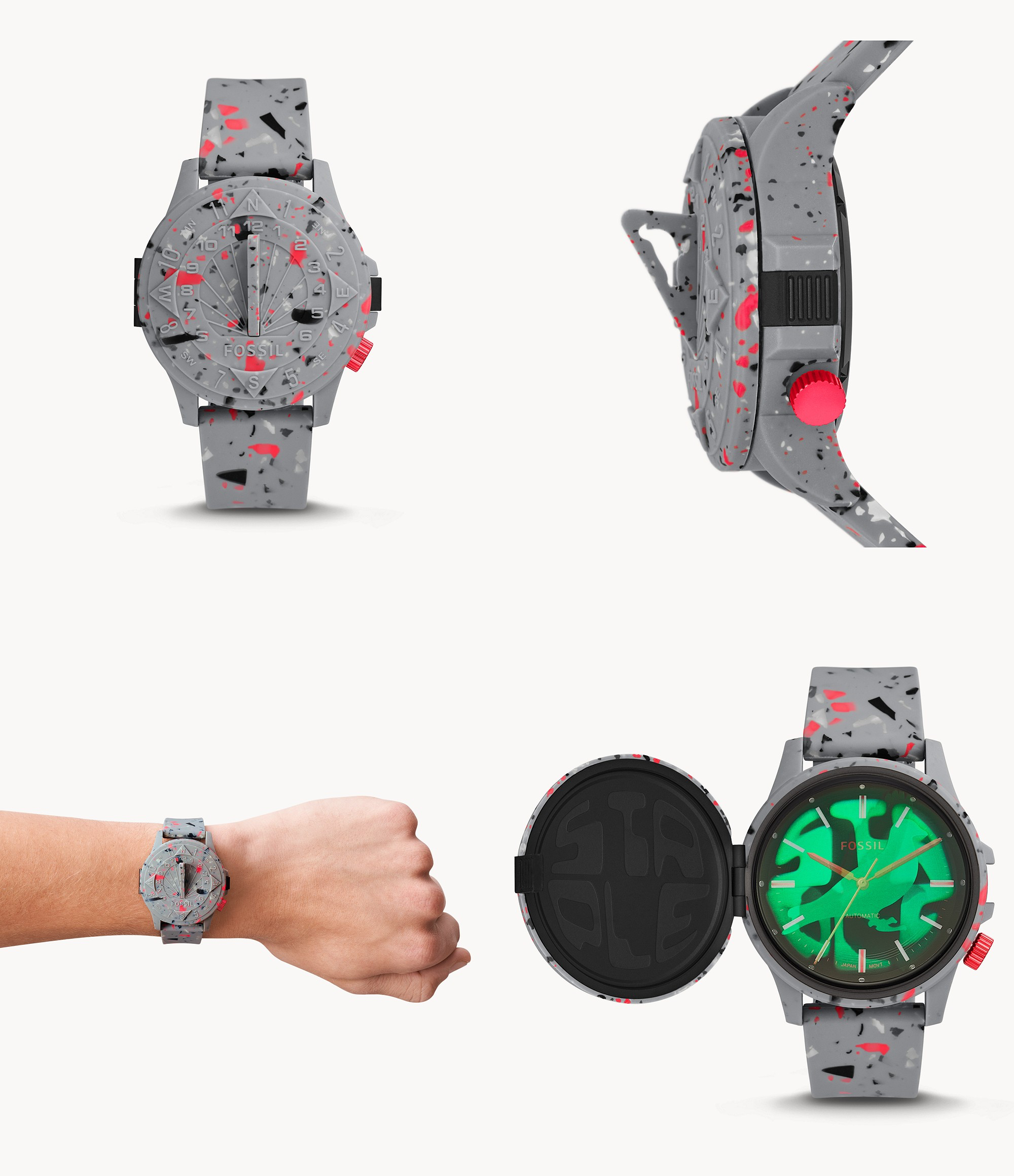 Fossil x Staple Nate Sundial wristwatch