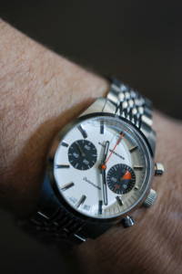 Nivada Grenchen Datomaster Reissue wristshot