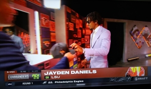 Jayden Daniels NFL Draft 2024 Cartier Santos on wrist