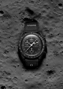 MoonSwatch Mission to the Moonphase New Moon front