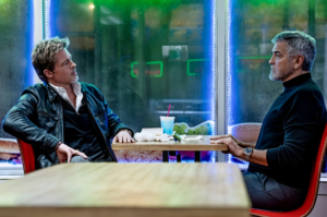 Brad Pitt and George Clooney in Wolfs Omega Speedmaster