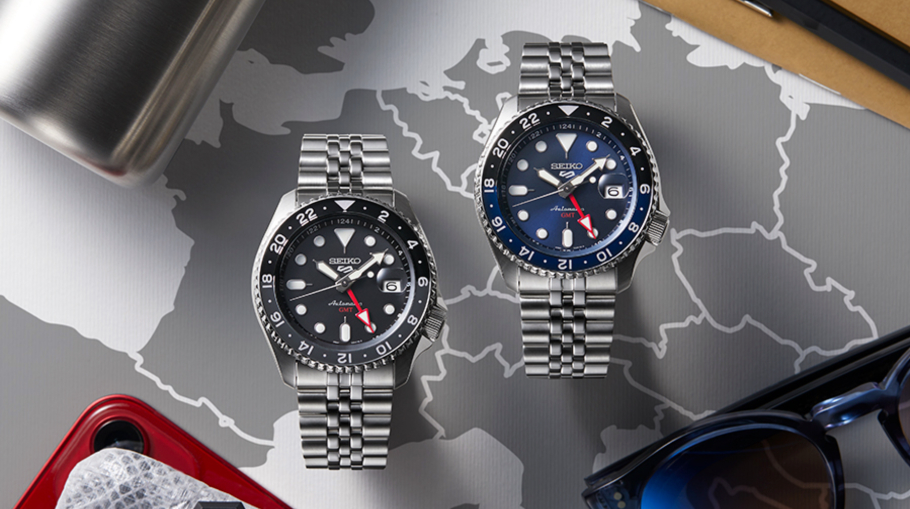 Seiko SKX GMT SSK003 and SSK001