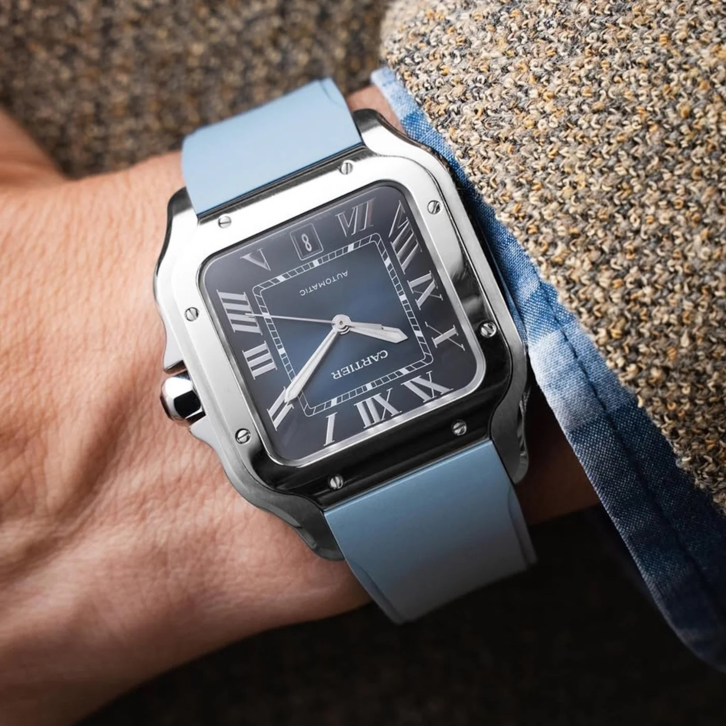 Helvetus Cartier Santos Fitted Rubber Watch Strap