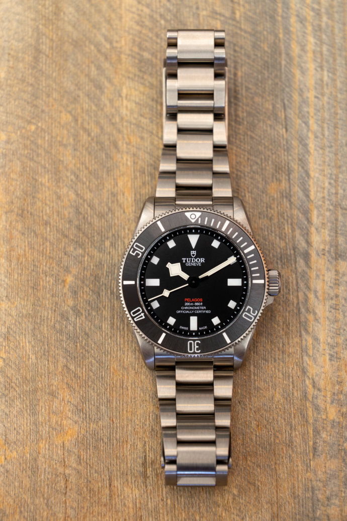 Tudor Pelagos 39 overhead flatlay