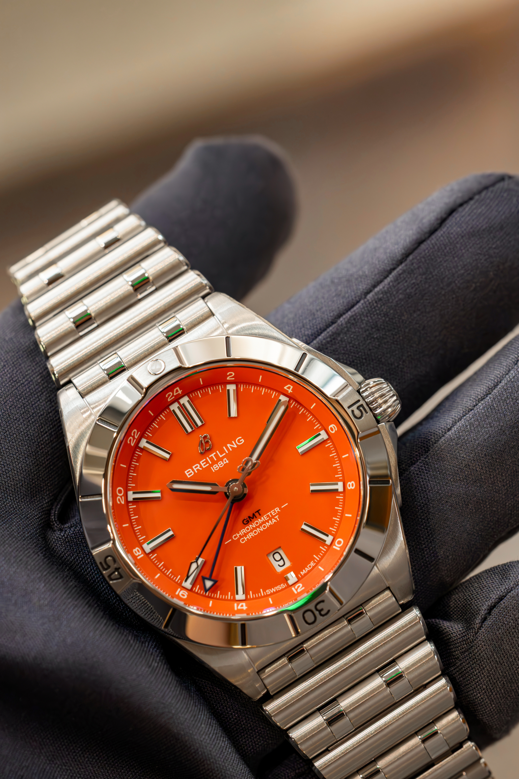 Breitling Chronomat Automatic GMT 40 NFL Denver Broncos Edition