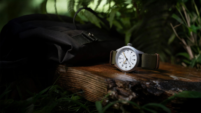 Hamilton Khaki Field Mechanical Power Reserve white dial