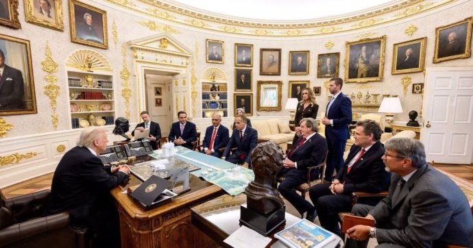 Trump meeting with Swiss companies such as Rolex and Richemont November 5 2025 in Oval Office