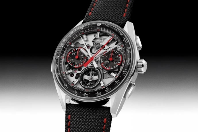 TAG Heuer Carrera Split-Seconds Chronograph angled view 2026