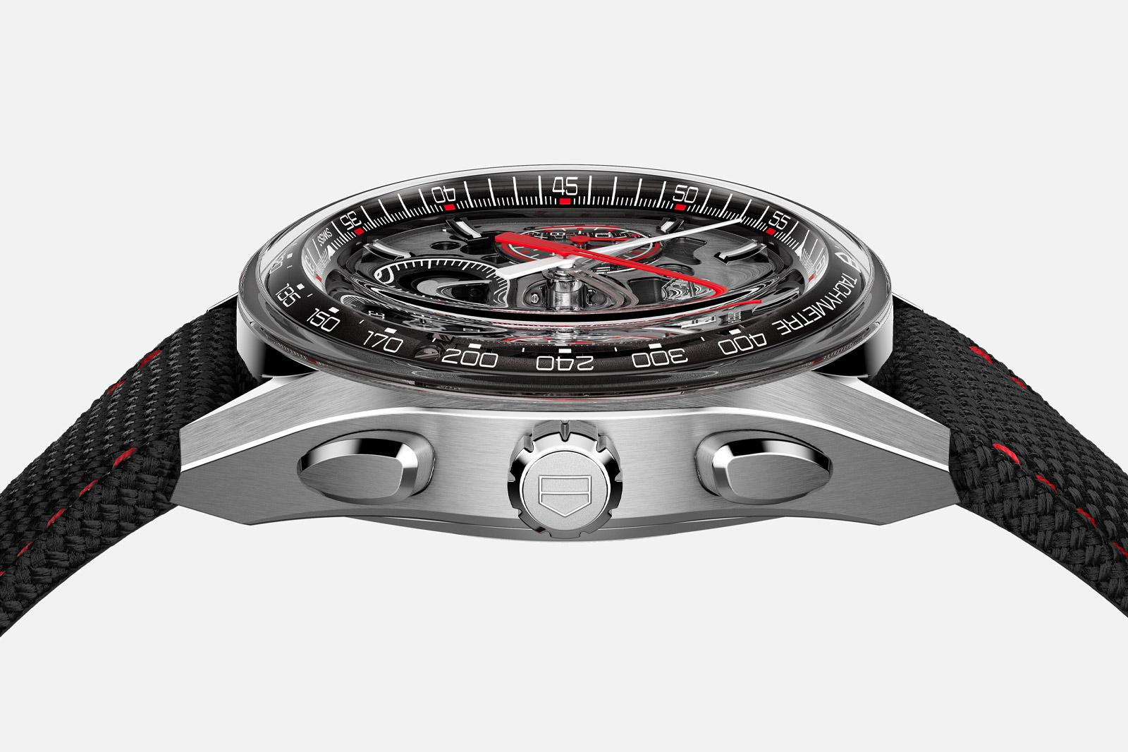 TAG Heuer Carrera Split-Seconds Chronograph profile view 2026