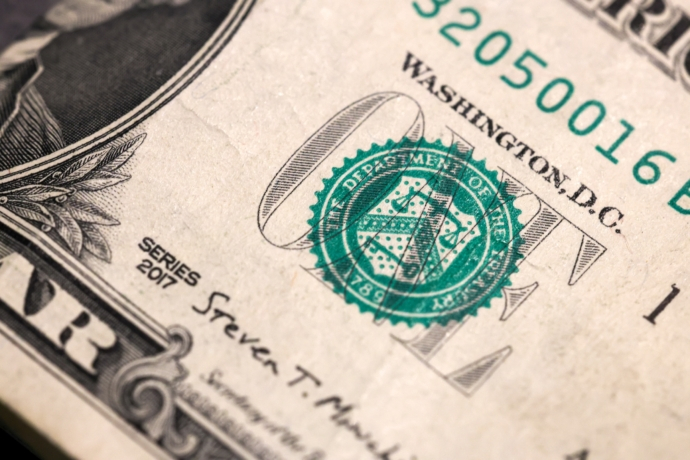 United States Dollar Bill close-up cover