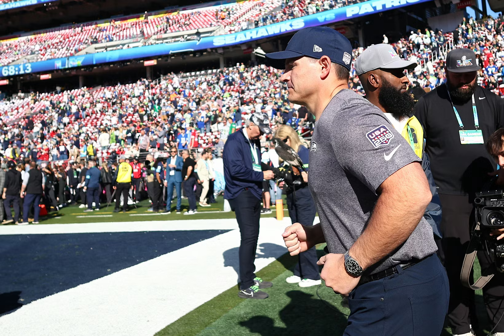 GettyImages 2260590616 Mike Macdonald Submariner Date Super Bowl LX