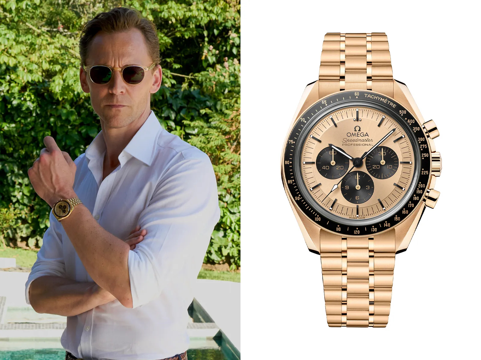 Tom Hiddleston Omega Speedmaster Gold The Night Manager 2