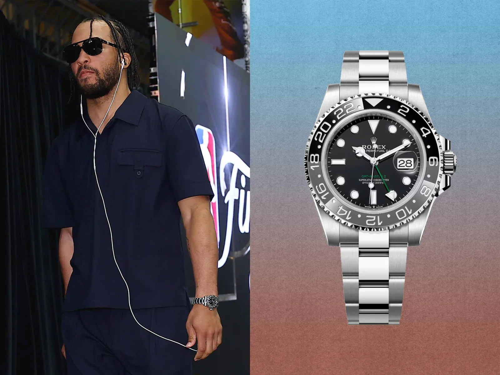 Jalen Brunson Rolex GMT-Master II "Bruce Wayne"