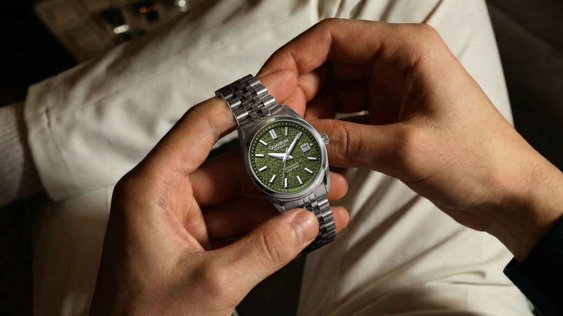 Quantum Horizon QMG1251B olive dial hands-on